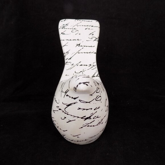 Set of 2 Ashland Black White Cursive Words Bird Blush Romance Decor New w/Flaws - Picture 6 of 12